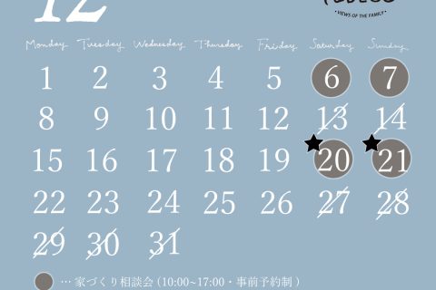 12月の家デコスケジュール