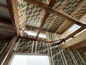 断熱材を施工した様子