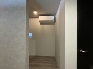 ユーティリティ部分のエアコン