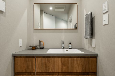 AICAの造作洗面　人気　Instagram　インスタグラム